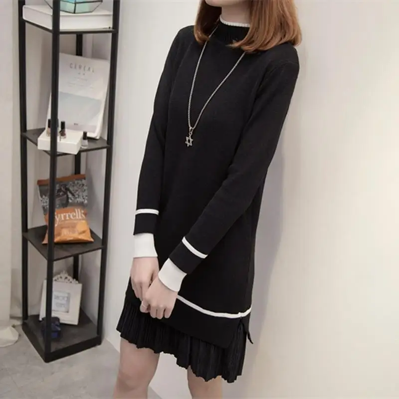018 клуб vestido de festa лето для женщин осень Hiver Плиссированные Свободные корейский