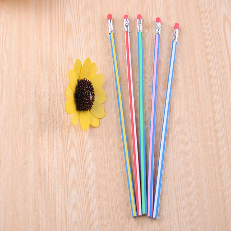 Pencil Colorful Magic Bendy Flexible Soft With Eraser Stationery Student Colored Pencils School Office Supplies Tricks 1Pc | Канцтовары