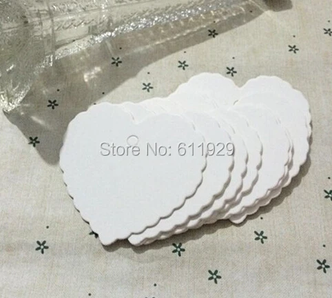 

free shipping 300 pcs a lot 6.5x6cm DIY blank heart shape kraft paper tags/gift decorated card/baking price tags/clothing tags