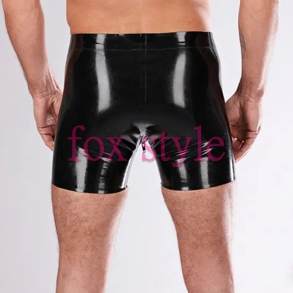 100% handmade rubber boxes short front zip no holes.
