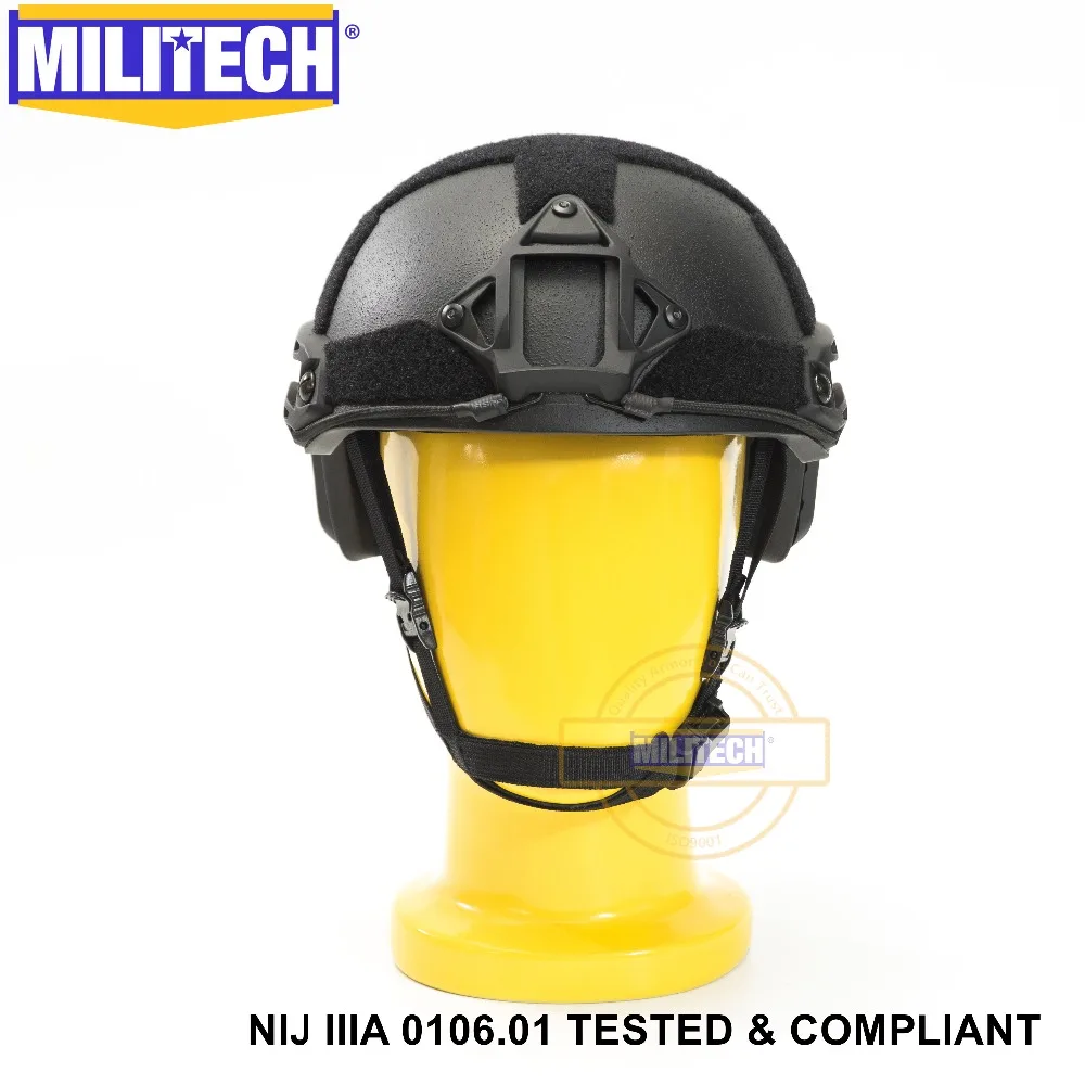 Пуленепробиваемый арамидный баллистический шлем с сертификатом ISO MILITECH BK NIJ Level