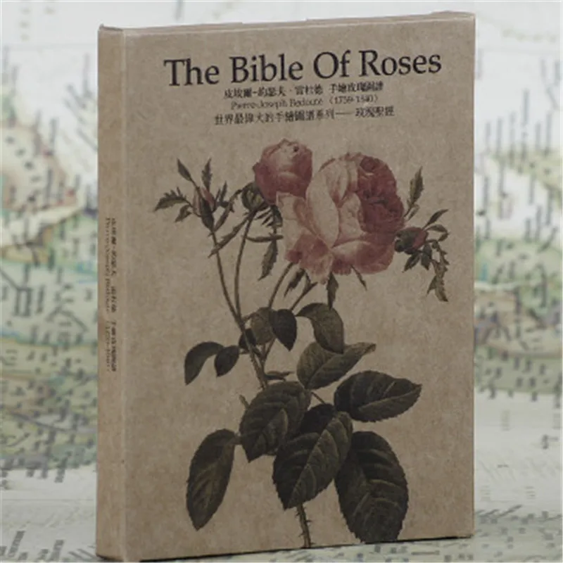 

60pcs/lot " Rose Bible postcards set" gift card set Stationery message cards, invitation cards,Kraft paper greeting cards