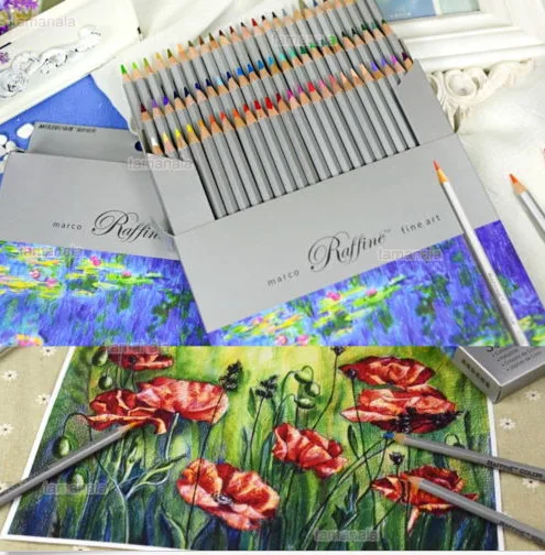 72 color Fine Marco Drawing Oil Base Non-toxic Pencils Set for Artist Sketch School Children | Дом и сад