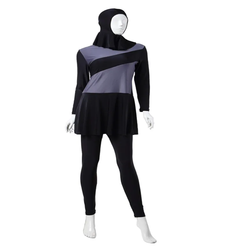 8XL S 3 шт./компл. нейлон и lyca женские мусульманские исламские купальники m l xxl xxxl