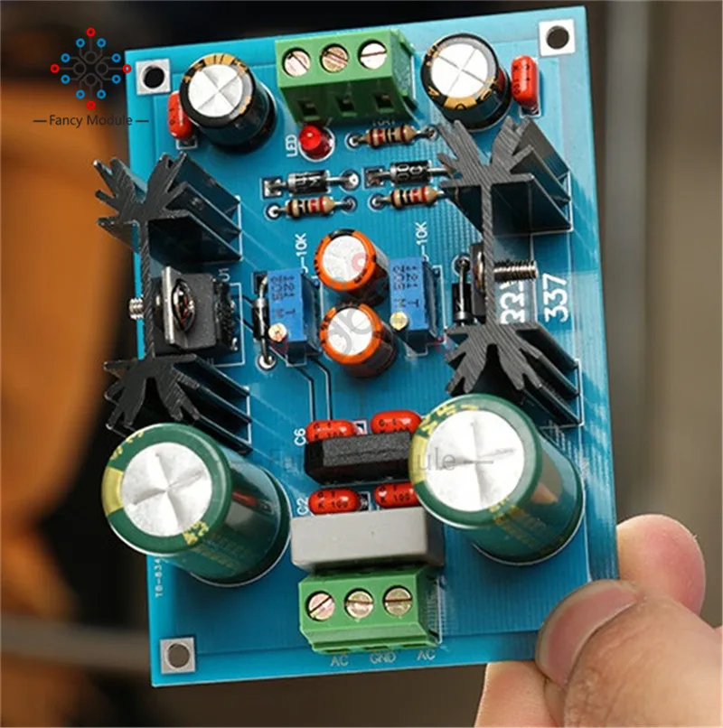 Модуль питания LM317 LM337 с регулируемой фильтрацией регулятор напряжения