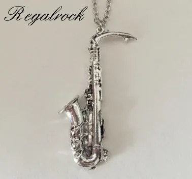 Regalrock саксофон музыкальные инструменты кулон в виде саксофона Цепочки и