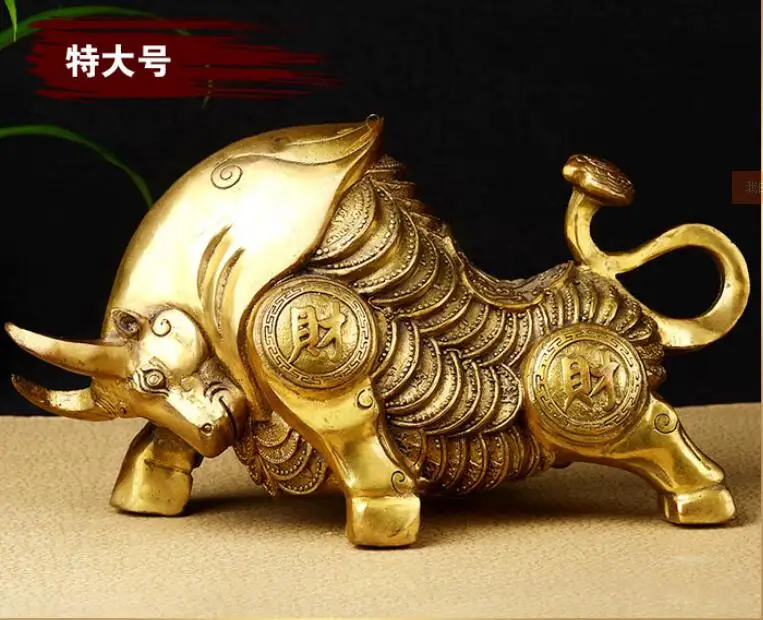 Бык из чистой меди Уолл-стрит НИУ во-Сити бронзовое украшение фэн-шуй ремесла