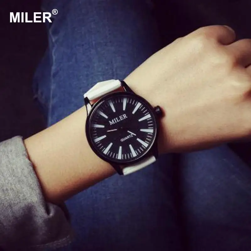 2016 новые Модные прозрачные силиконовые кварцевые часы MILER для женщин и девушек