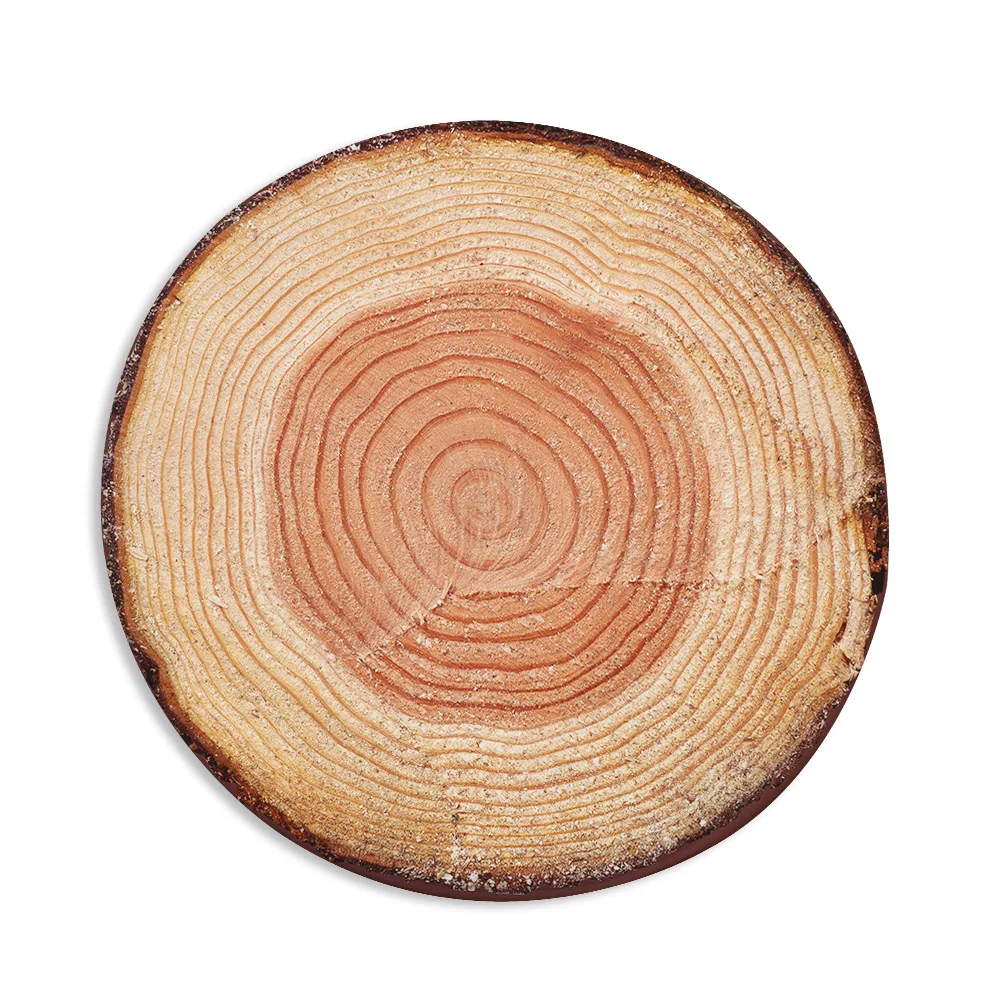 Wood 03 Zeegle деревянный круглый ковер с принтом, фланелевый коврик для компьютерного кресла, коврик для домашнего декора, коврики для детской спальни, коврики для гостиной - Цвет: Wood 03