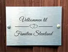 Персонализированный норвежский дверной налет с новым дизайном в виде сердца с именем семьи