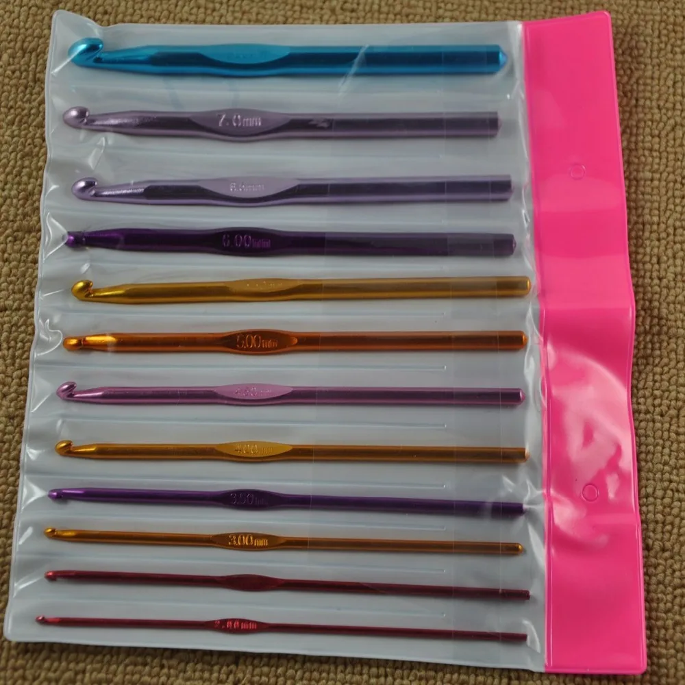 12PCS Hand Crochet Knitting Tools Weaving tools Sweater Needle Alumina sewing accessories hooks Latch needle | Дом и сад
