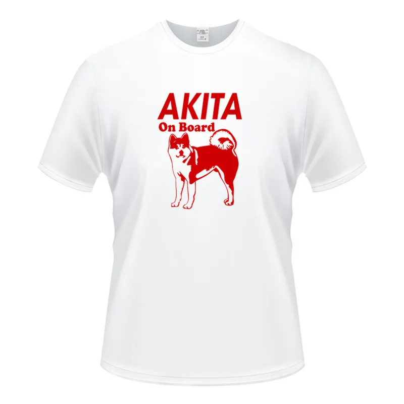 Бесплатная доставка модная мужская футболка Akita dog с коротким рукавом мужские