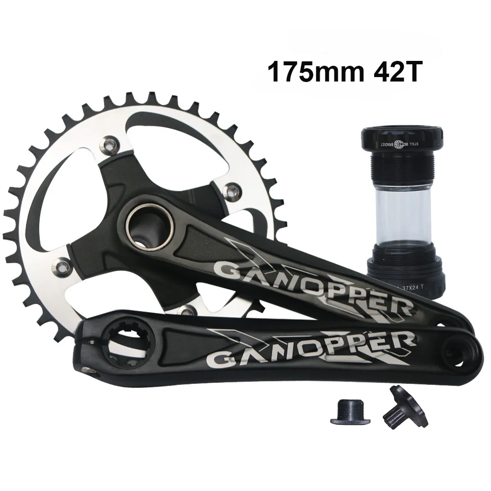 175mm 42T crankset 104BCD MTB Горный шоссейный велосипед crankset 172,5/175 мм BMX велосипедный Кривошип набор нижняя часть 68BB 10 S бензопилы подходит shimano deore Alivio часть - Цвет: 175mm 42T crankset