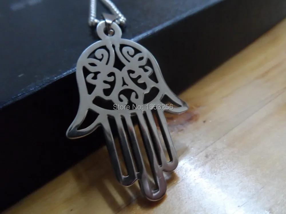 Лот 5 шт оптом из нержавеющей стали Lucky Five Hand Open Hamsa ручная подвеска хорошая