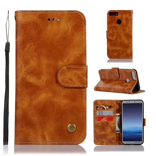 vintage Flip Cover for huawei p smart Case with card pocket Leather phone | Мобильные телефоны и аксессуары