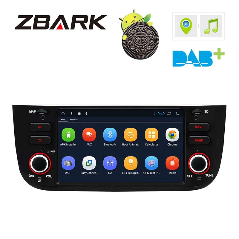 6," Android 9,0 автомобиль радио плеер gps Wi-Fi DAB+ Canbus для FIAT Punto 199 310/Linea 323 2012 2013 YHLYT3L