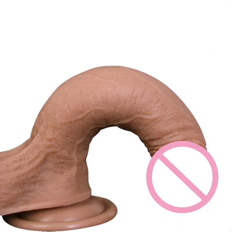 Супер реалистичный мягкий силиконовый огромный фаллоимитатор на присоске