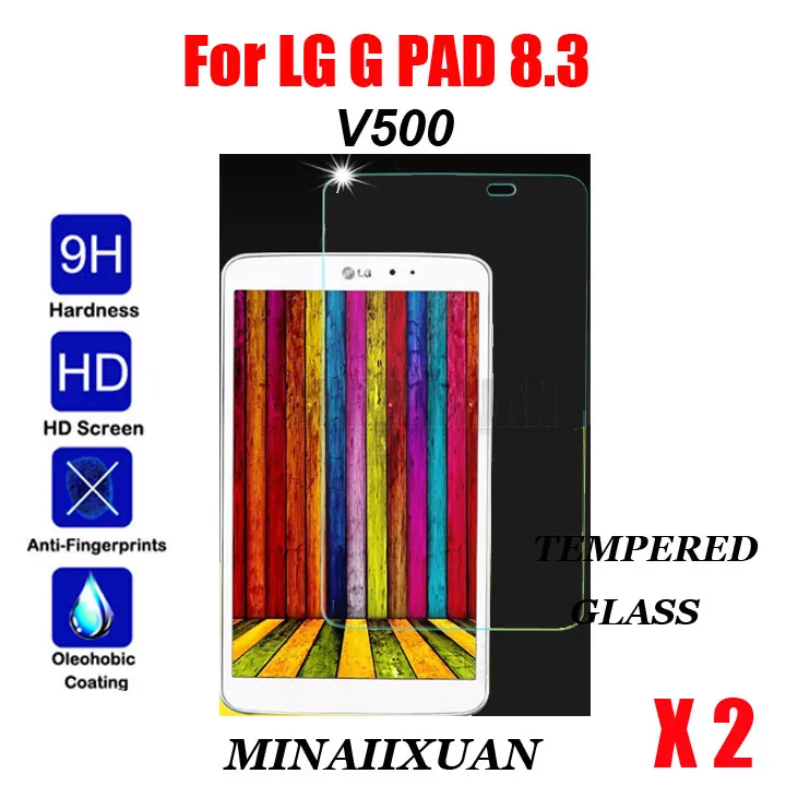 2 шт./лот закаленное стекло для LG Gpad G PAD 8 3 V500 VK810 Защитная пленка экрана планшета 9H