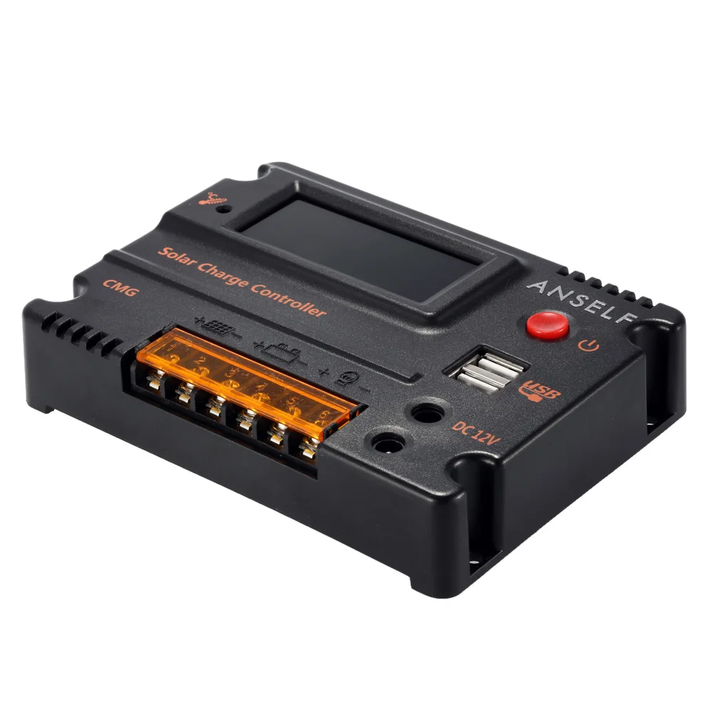 10A 20A 12V 24V ЖК-дисплей за максимальной точкой мощности, Солнечный контроллер заряда Панель Батарея Регулятор автоматического переключения защита от перегрузки Температура компенсация