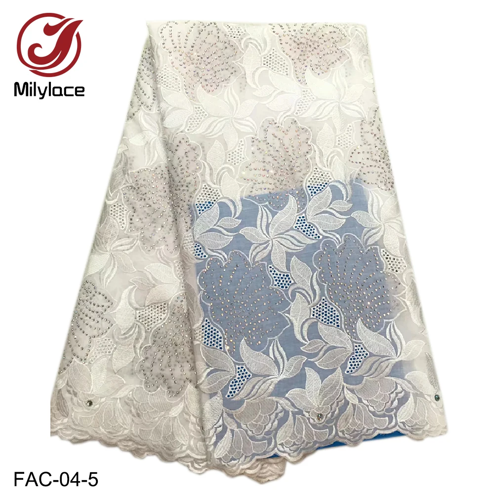 Milylace Новое поступление африканская швейцарская хлопковая кружевная ткань со