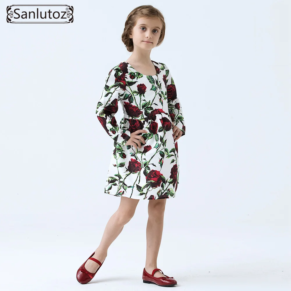 Girls Dress Winter Clothing Flower Kids Clothes Brand Children for Princess Holiday Party Wedding Baby Toddler | Детская одежда и