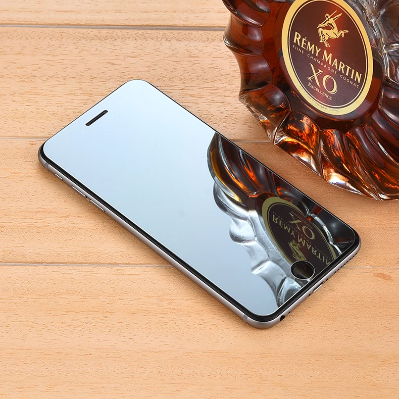 Silver Красочное зеркало из закаленного стекла чехол для iPhone X XS Max XR 6 6S 7 8 Plus 9H Закаленное Защитная пленка для экрана для iPhone 7 8 Plus - Цвет: Silver