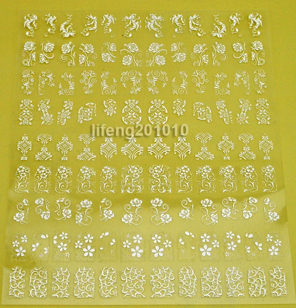 108 шт. высокое качество стикеры 3D на ногти Nail Art Наклейки для ногтей Советы