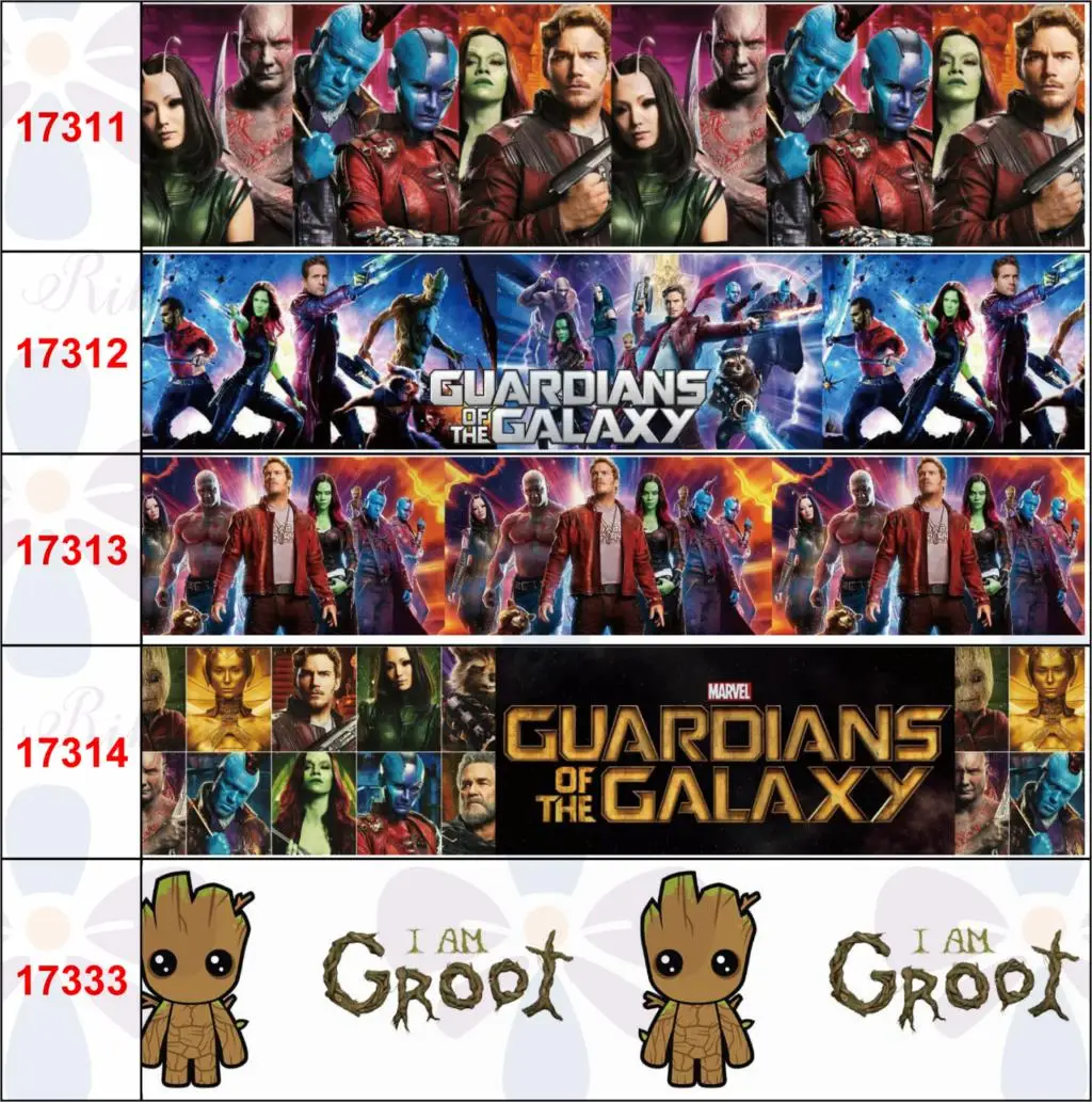 16 мм 75 фильм серии Guard Galaxy печатных Grosgrain/эластичная лента геометрические узоры DIY