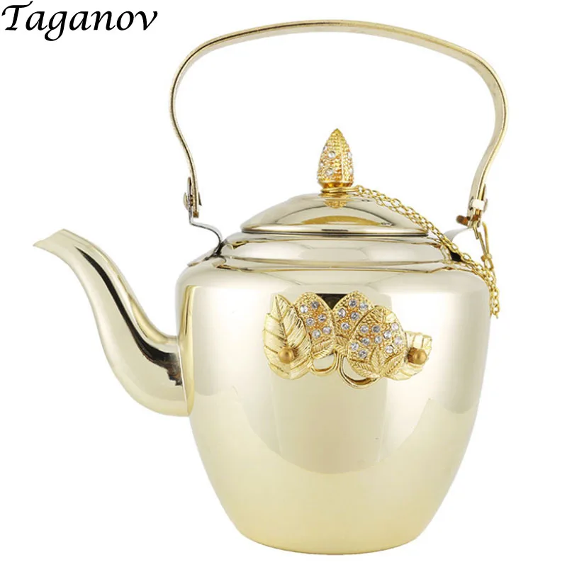 1.8L Teaware утолщенные чайники из нержавеющей стали с фильтрующей сеткой чайник для