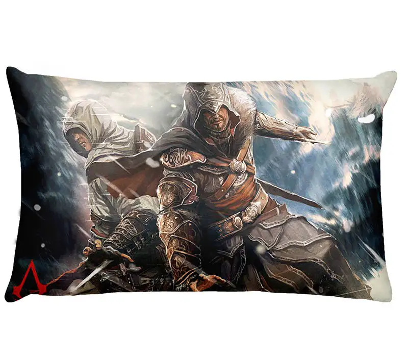 Подушки для дома, декоративная наволочка с принтом Assassin's Creed, подушки с аниме, Декоративная Подушка для домашнего декора, диванная Подушка 45*45