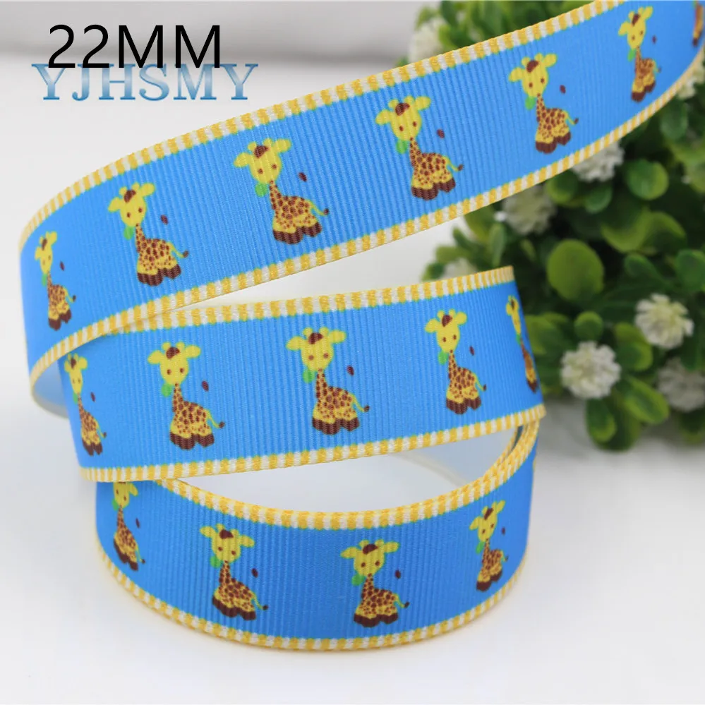 YJHSMY H-17506-125 22 мм 10 ярдов мультфильм ленты термопечать grosgrain Свадебные аксессуары DIY