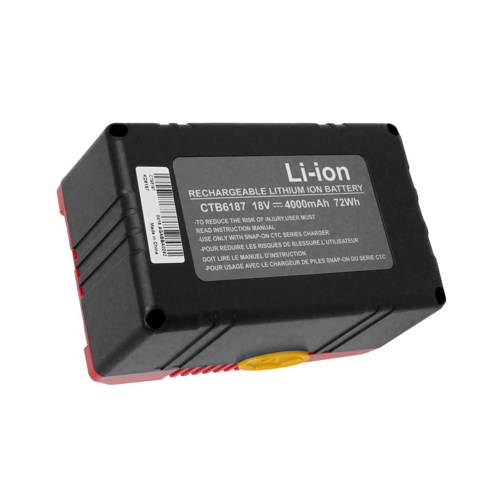 Для Snap on CTB6187 CTB6185 CTB4187 CTB4185 18V 4.0A аккумулятор CTC620 CTCFA620 CTFU620 CTCFK620 двойная химическая