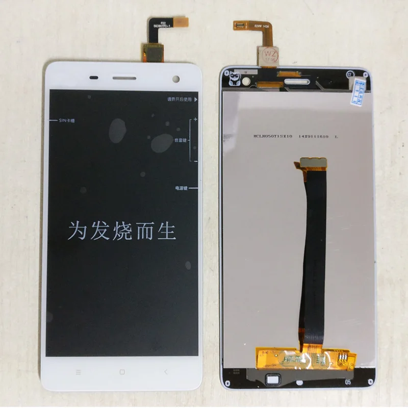 5,0 ''Полный ЖК-дисплей+ сенсорный экран дигитайзер сборка Замена для Xiaomi mi 4 M4 mi 4; Белый/Черный; ; упаковка трек