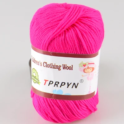 9 rose red TPRPYN 10 шт./лот, хлопчатобумажная пряжа из молочного волокна для вязания детской одежды, куклы, 5 трандов, 2,5 мм, вязание крючком, 12 мм, игла NL1131 - Цвет: 9 rose red