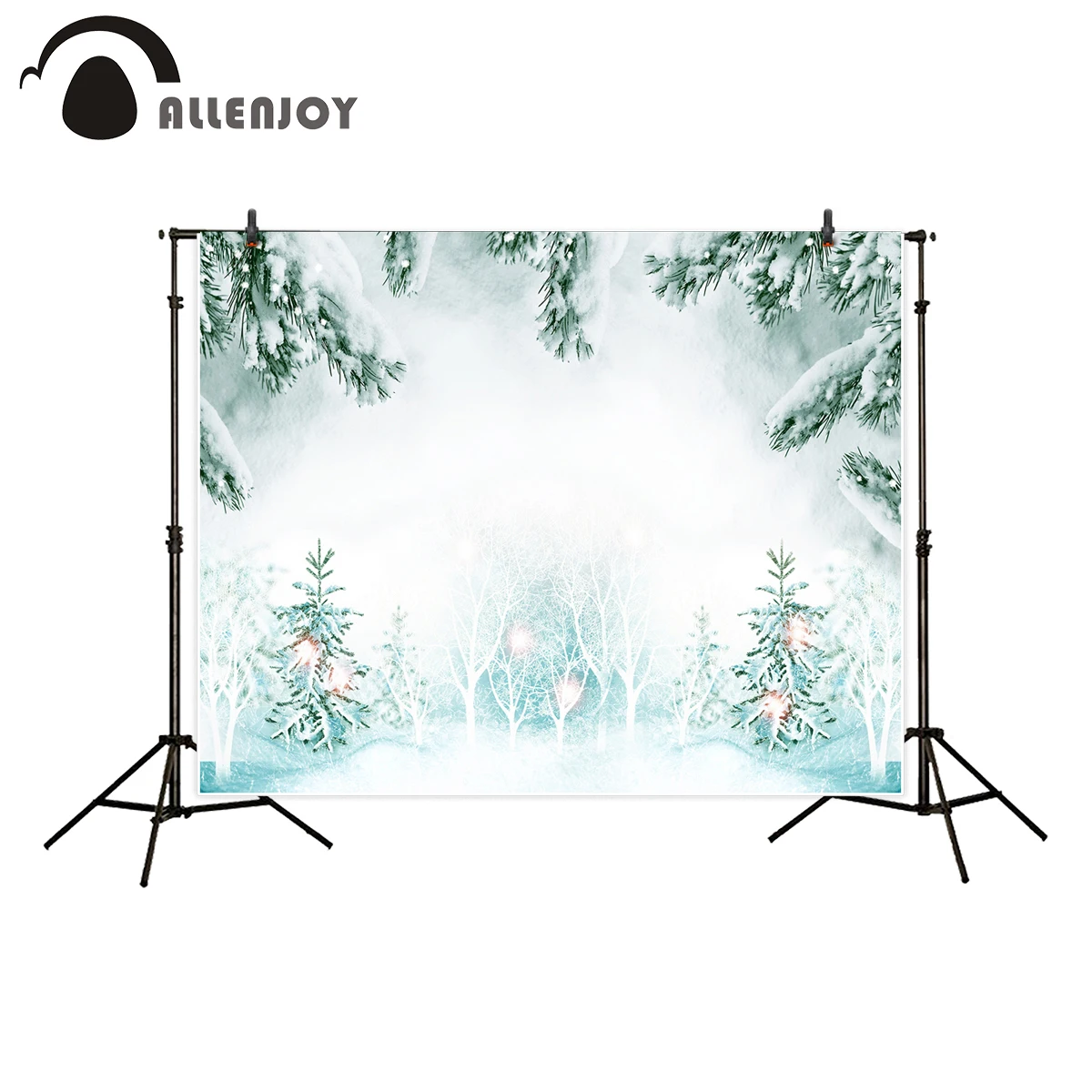 Allenjoy фоны для фотостудии замороженный Зимний лес покрытые снегом деревья Белые