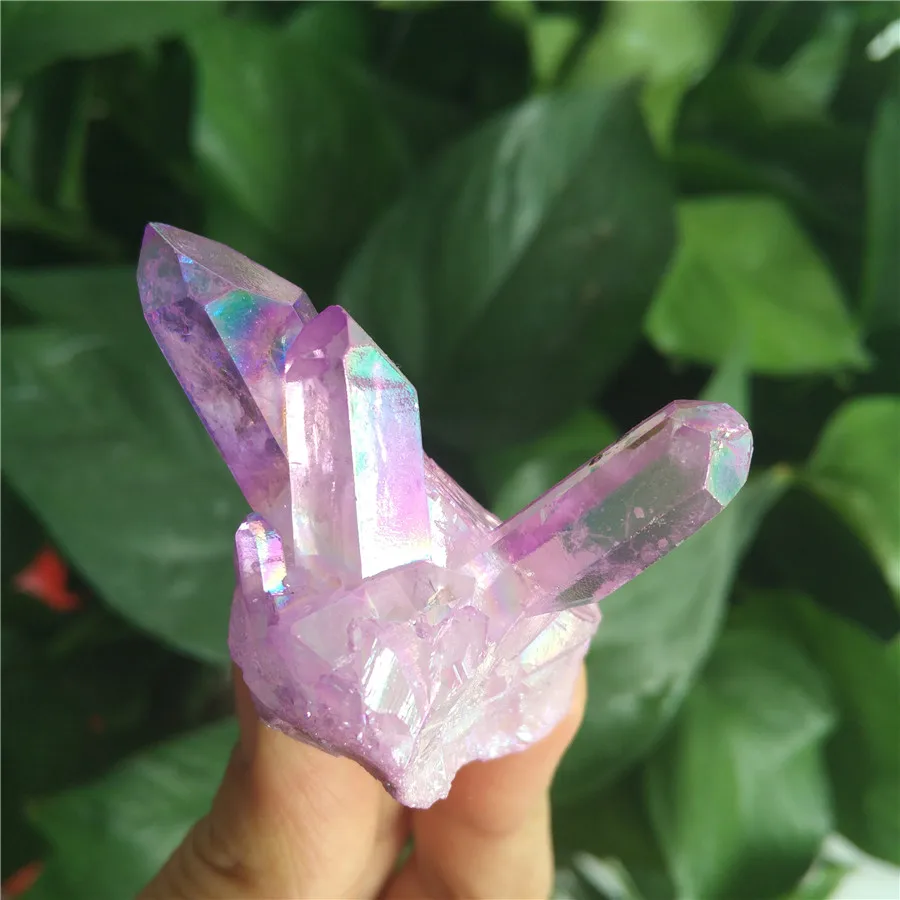 Радужный титановый кластер с кристаллами Aura кварц Crystal Восстанавливающий и