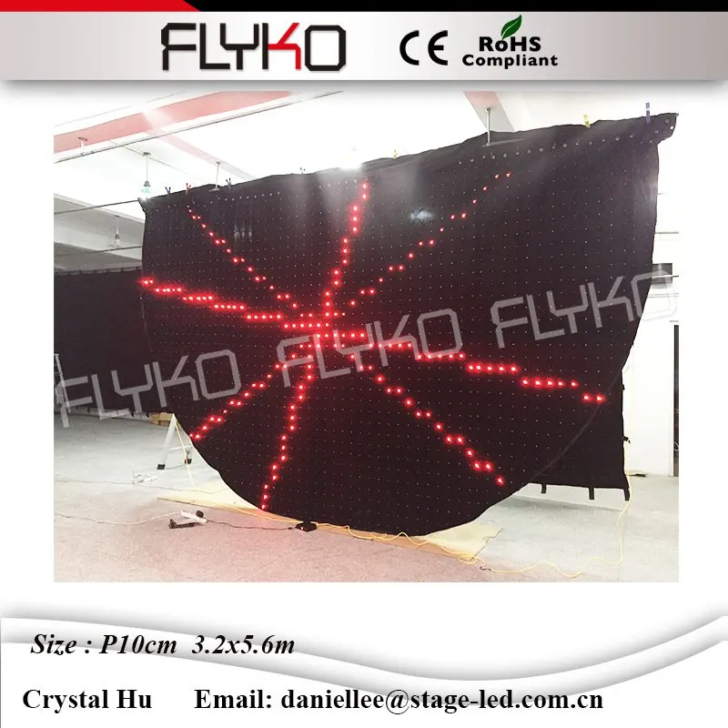 Background Led curtain Velvet cloth RGB3in1 full color Video Stage Wedding Bar led screen P10 3.2x5.6m Semicircle | Лампы и освещение