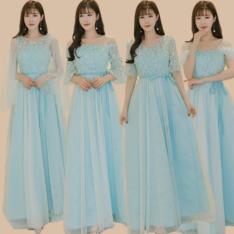 Платье для подружки невесты длинное платье свадебной вечеринки свободный размер