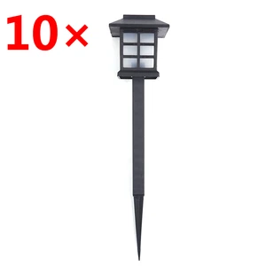 10 шт.лот наружный Солнечный садовый светильник водонепроницаемый светодиодный ночник Солнечный садовый Газон лампа путь патио Путь Двор Ландшафтная лампа