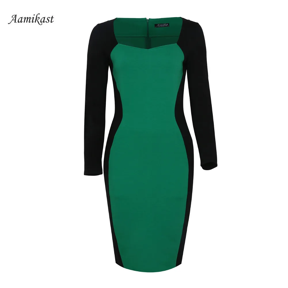 Женское вечернее платье карандаш с длинным рукавом размеры S M L XL XXL|dress size|fashion women