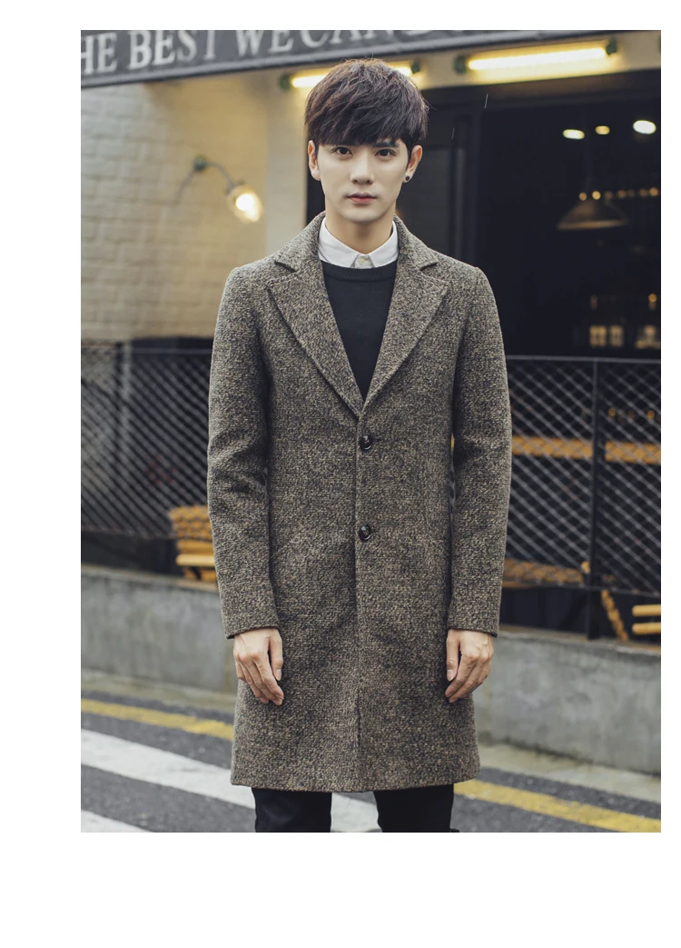 Plus Size Mens Long Trench Coats Korean Fashion Men Spring Autumn Notched Outwear Trenchcoat Vintage Oversize Windbreaker Male