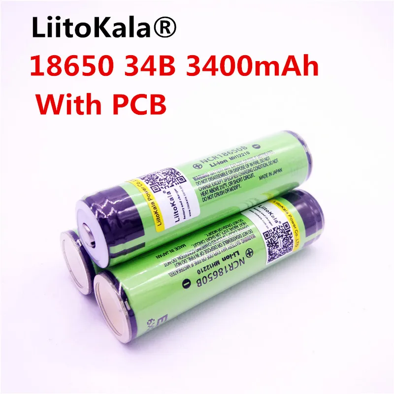 Перезаряжаемая литий ионная батарея для ncr18650b 18650 3400 3 7 мАч 2 шт.|rechargeable battery|18650
