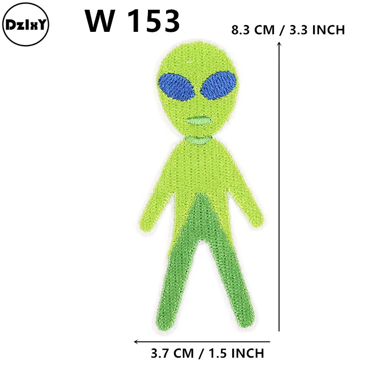 1-PCS-W-153 46 стилей) нашивки инопланетяне для одежды НЛО вышитые аппликации железо на космонавте значки полосы планеты наклейки на одежду - Цвет: 1-PCS-W-153