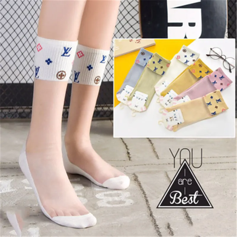 Кружевные женские носки уличная мода Граффити стиль скейтборд часть икры