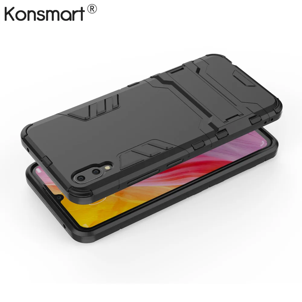 Case For VIVO V11 Phone Cases Armor Dual Layer Hybrid Kick Stand TPU&ampPC Protect Back Cover Capa Shell Konsmart |