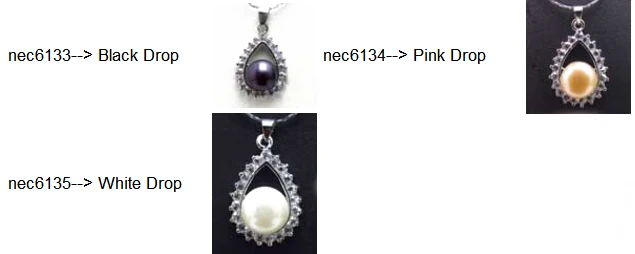 

Qingmos Drop 18*26mm Pendant & Necklace for Women with White 9-10mm Natural Flat Pearl Chokers Necklace Chain 17" Jewelry n6135