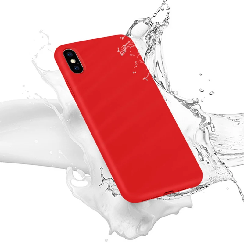 Жидкий силиконовый чехол для телефона iPhone 6 7 8 plus защитный X XR XS MAX iphonex 7plus x