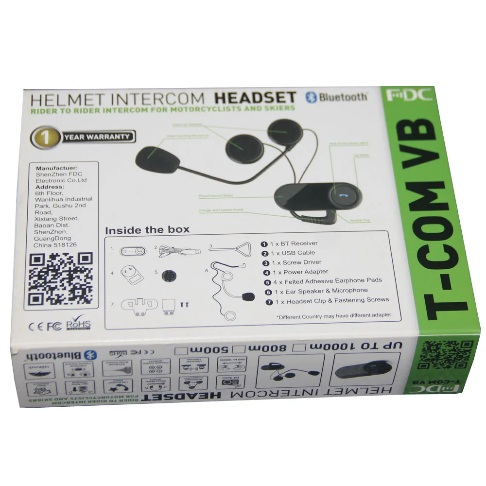 T-COMVB 800 м Bluetooth Walkie Talkie Handsfree мотоциклетный шлем Беспроводной Интерком домофонных
