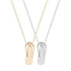 QIAMNI личность FlipFlop кулон туфелька уникальная подвеска-ожерелье минималистичные интересные ювелирные изделия подарок для девушек и женщин
