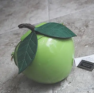 green Милые модные apple Форма красного и зеленого цветов, вечерние сумки на плечо сумка-клатч сумка женские сумки из натуральной кожи кошелек клапаном сумка через плечо сумка - Цвет: green